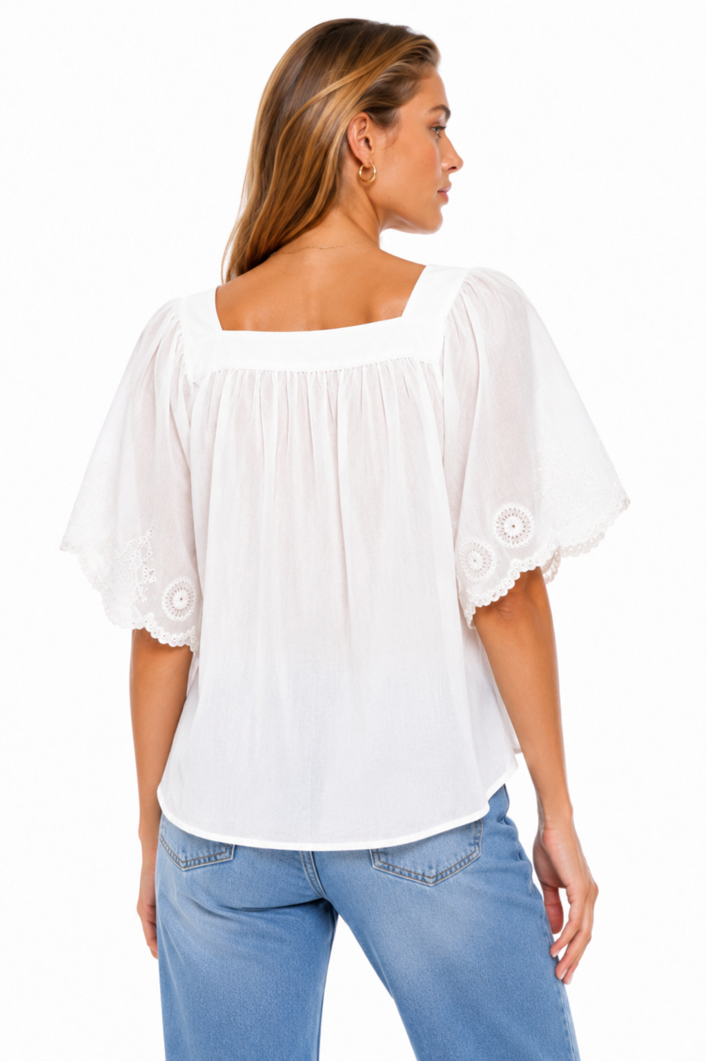 SQUARE NECK SL - WHITE