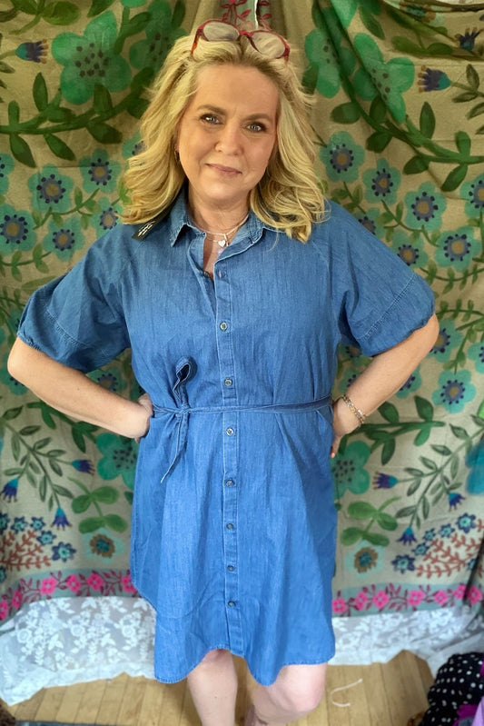 BUBBLE SLEEVES DM -MEDIUM WASH