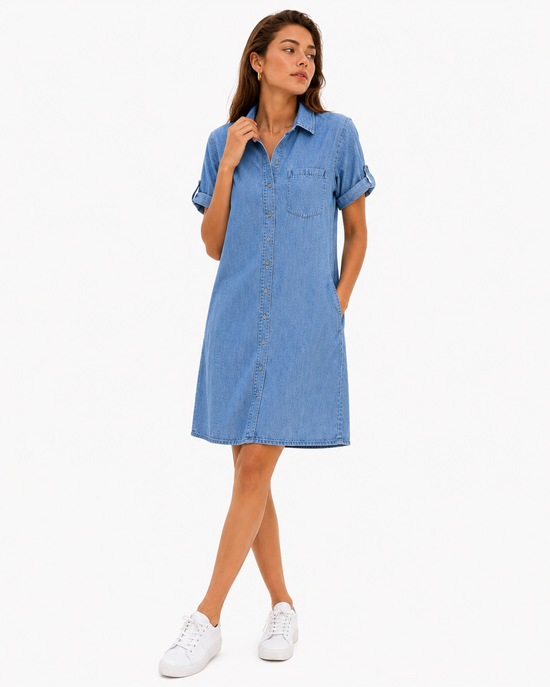 SLEEVE TAB DM - MEDIUM WASH