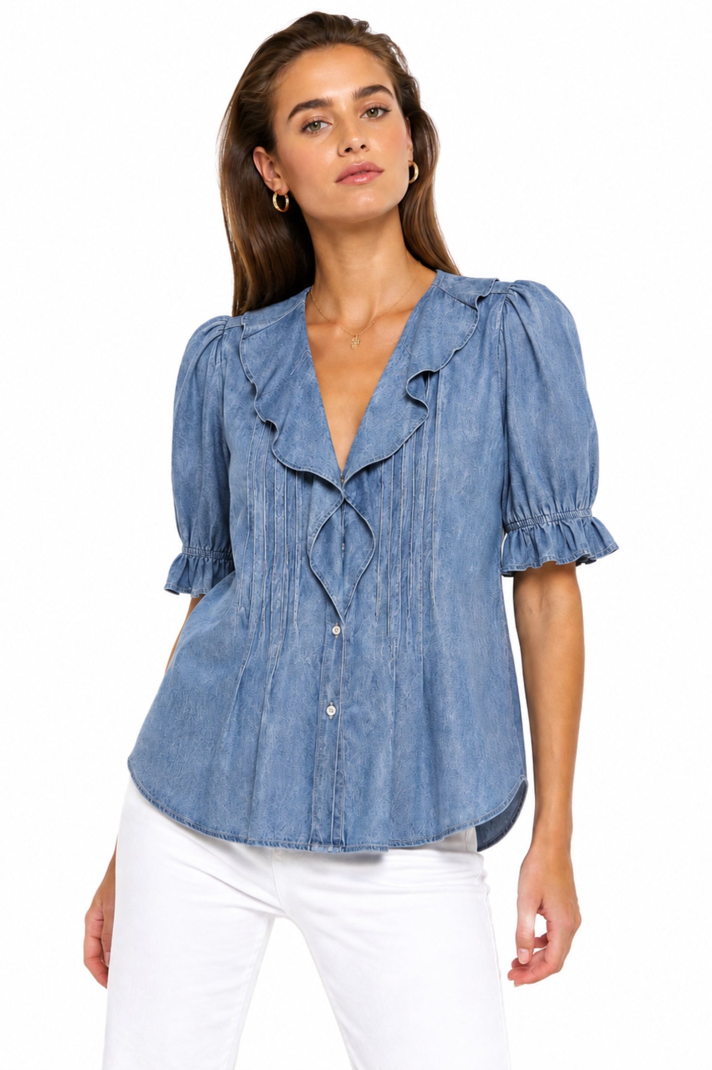 VINTAGE RUFFLE DM-MEDIUM WASH